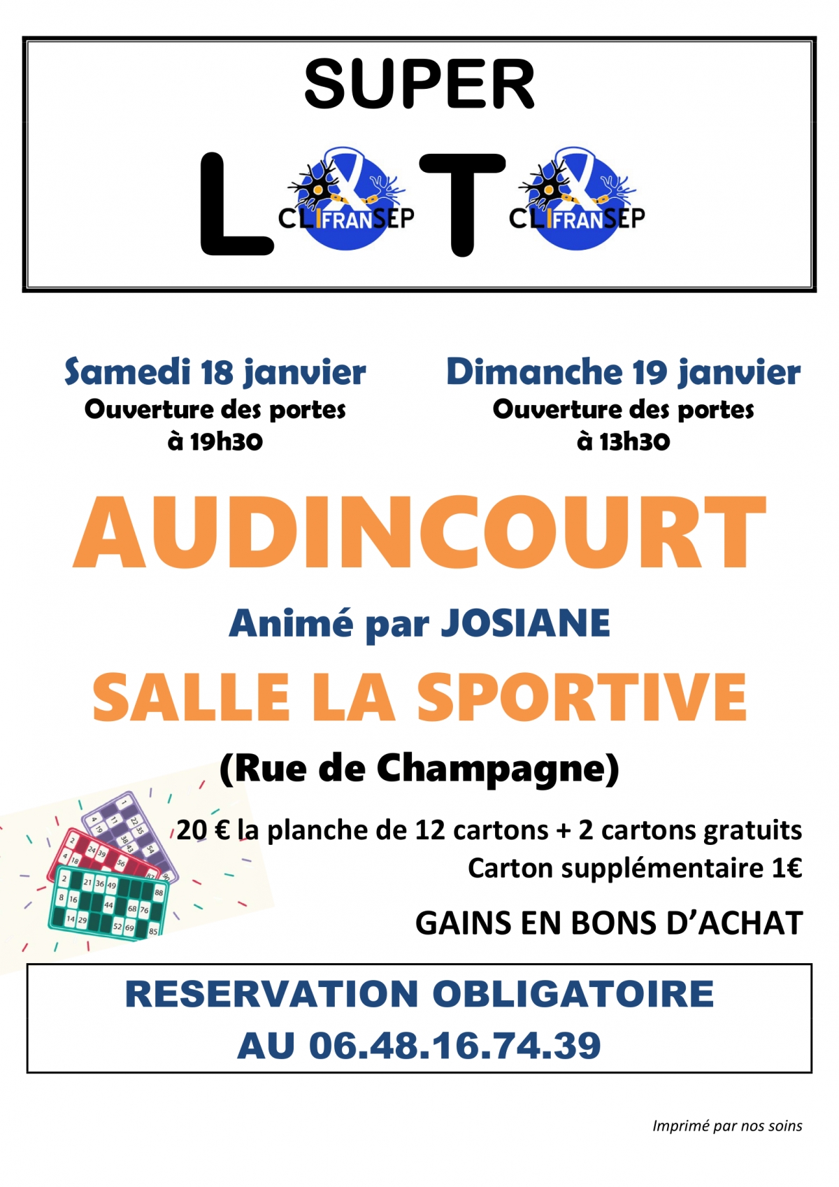 Affiche du Super Loto CLIFRANSEP 2020