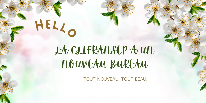 Nouveau bureau et contacts!