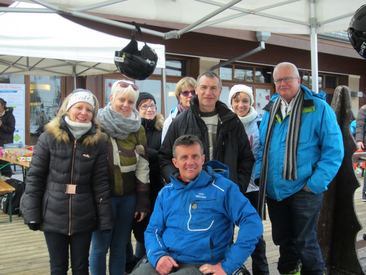 Tandem ski à La Bresse , oublier la maladie pour quelques heures