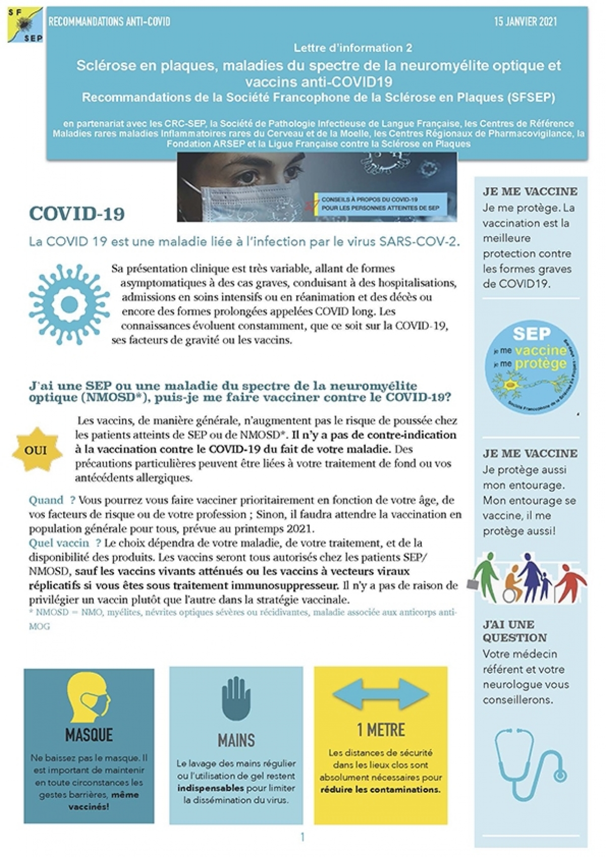 Flyer informatif pour la vaccination anti-Covid19