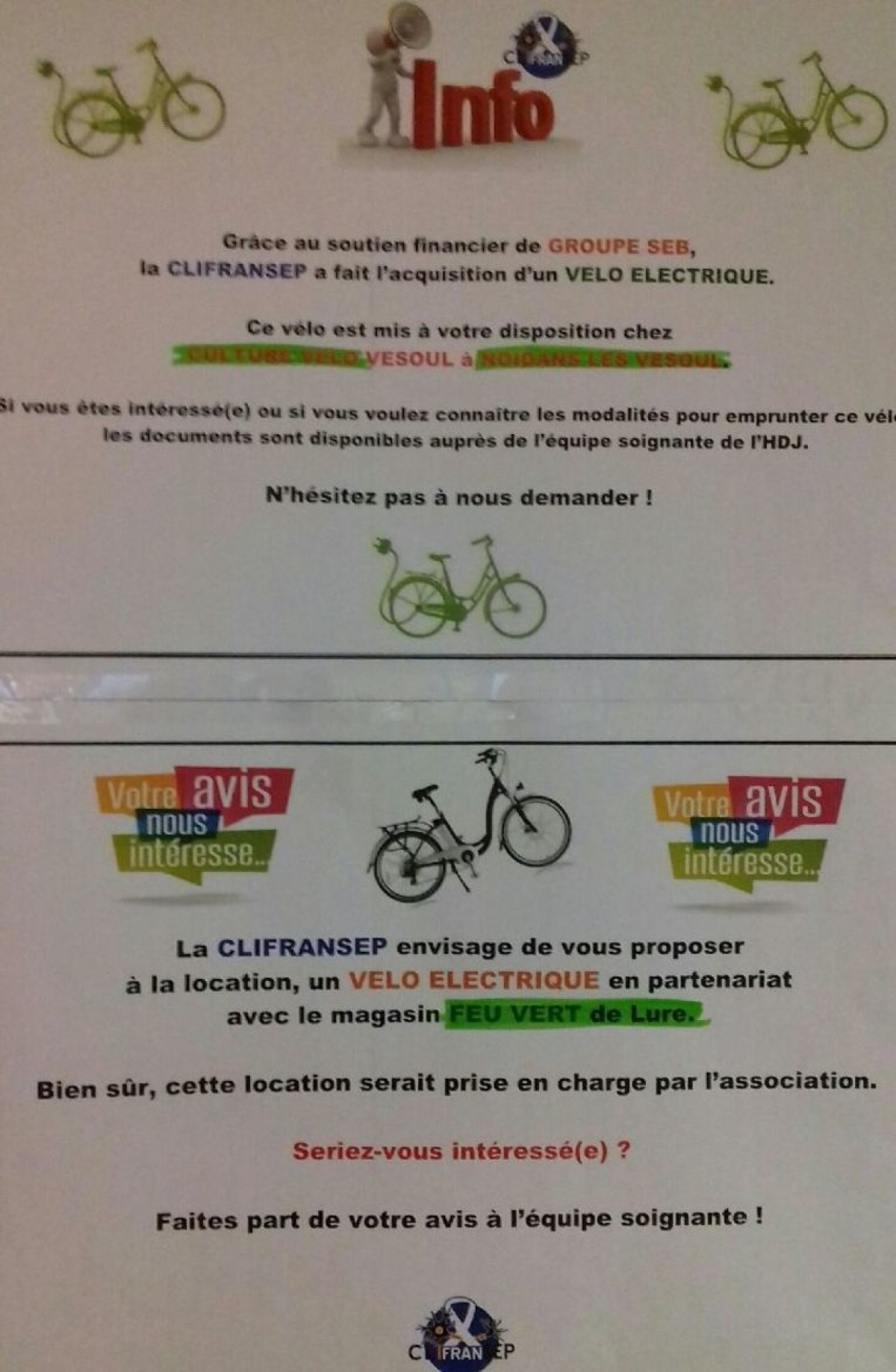 Premier essai du vélo électrique concluant! Cliquez sur ce titre !